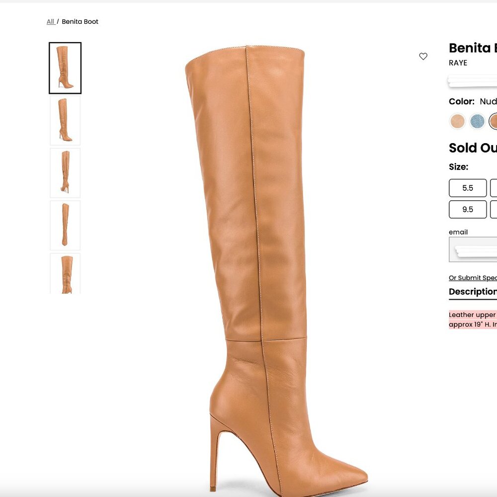 RAYE Benita Boot Size 8